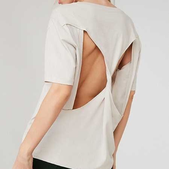 silence + noise Tops - Urban Outfitters cream Open Back Tee